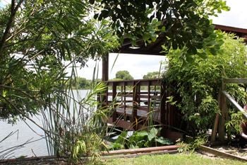 Two lake front gazebos